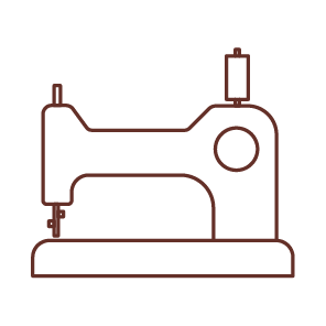 Nähmaschinen Icon als Handmade Symbol