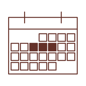 Kalender Icon für Versand innerhalb von 3 Werktagen nach Bestellung